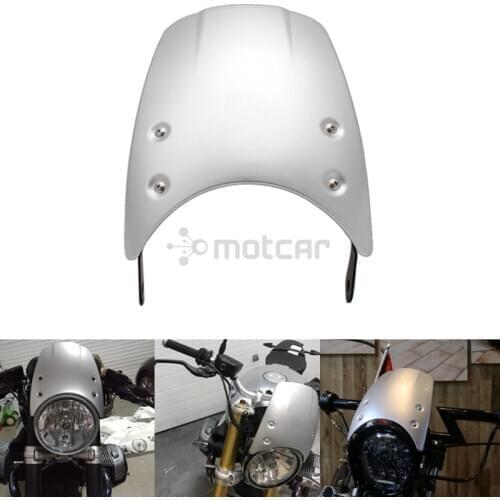 Motorcycle 5"-7" Headlight Windshield Wind Deflector Windscreen for Triumph Bonneville T 100/120 T100 Harley '04-later XL Models