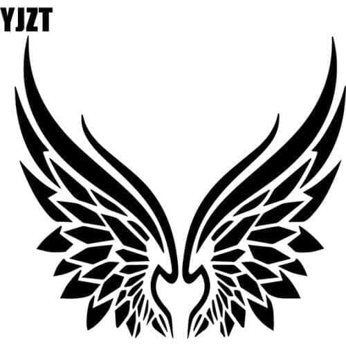 YJZT 17.9X16.4CM Tribal Angel Wings Car Sticker The Whole Body Decoration Decals C25-1153