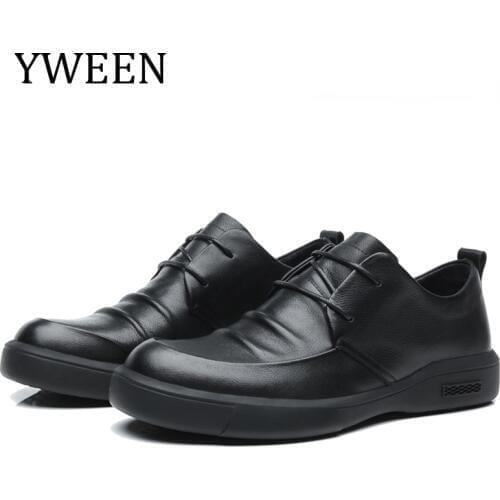 YWEEN Men's Leather Sneakers