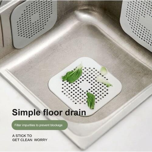 1pc Floor Drain Cover Kitchen Sink Filter Anti-clogging Silicone Bathroom Drain Hair Catcher Stopper Sewer Filter Sink Strainer