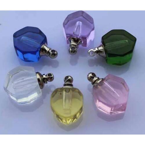 100pcs Mini heart rice vial pendant resealable locket ash urn glass Perfume Oil Vial Pendant rice art pendant mixed color decor