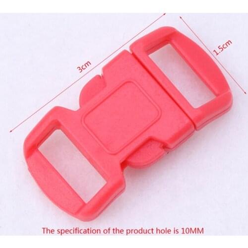 20pcs/lot Curved Side Release Plastic Buckle For Paracord Bracelet Mixed Color