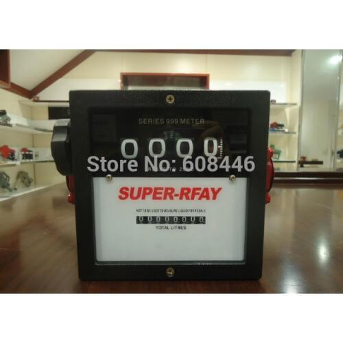 4 Digits Mechanical Diesel Fuel Flow Meter Inlet Size 1.5 Inch 10~180L/Min
