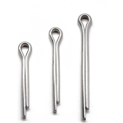 50pcs split pin Sliver cotter Pins coaster M2.5 M2 M3 304 Stainless Steel U Shape Type Spring Tool For Open Elastic Clip Cars