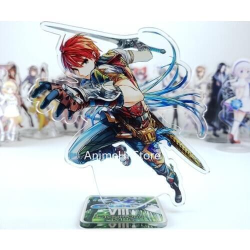 Anime Ys VIII Lacrimosa of Dana figura Adol Christin Feena Reah Elena Stoddart Game acrylic dolls figure toy 15cm For Gift