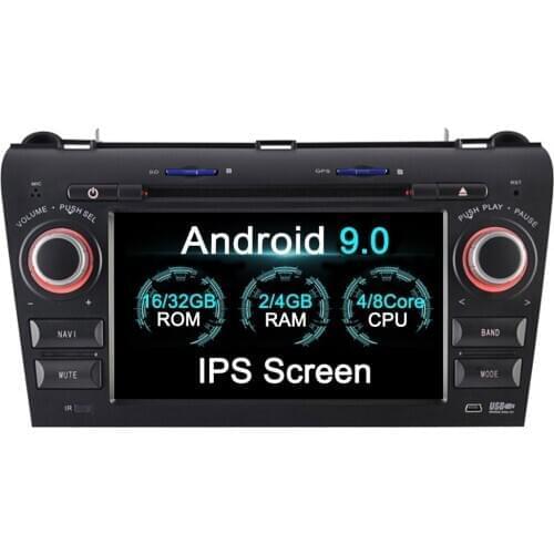 2din Android 9.0 4+32GB Car Multimedia DVD Player Radio head unit player For Mazda 3 2003 04 05 06 07 08 2009 GPS Navigation
