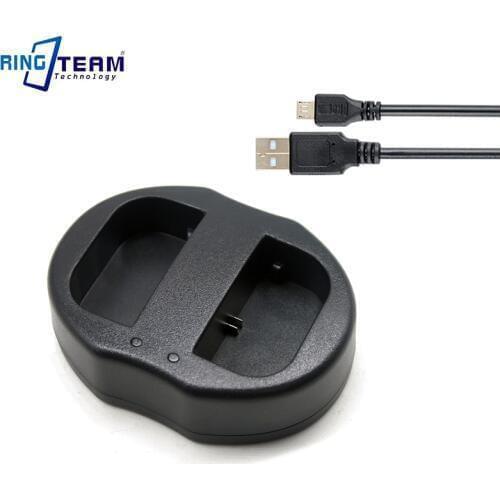 Quick Dual USB Charger for LP-E6 LPE6 Battery Fits for Canon Camera EOS 5D Mark II III 5D2 5D3 5DS R 6D 7D 60D 60Da 70D 80D XC10