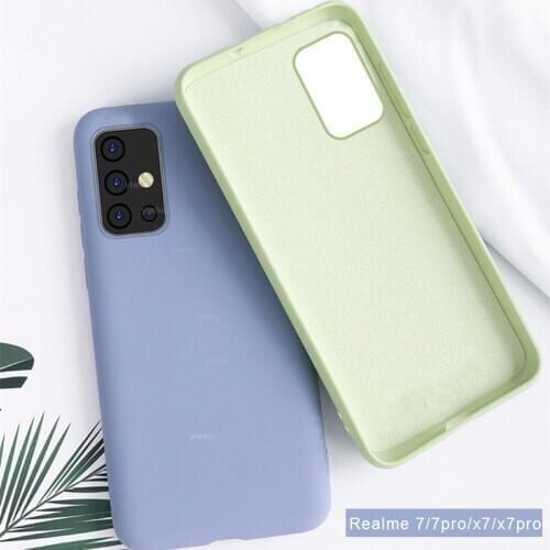 Liquid Rubber For Realme 7 Pro Case Silicone Shockproof Case For OPPO Realme X7 Cover For Realme 7 7 Pro Realme 7 7i X7 X7 Pro