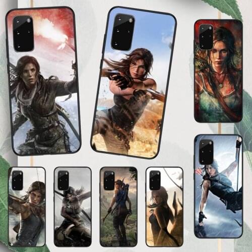 Tomb raider ps4 sticker Phone Case For Samsung galaxy S 9 10 20 A 10 21 30 31 40 50 51 71 s note 20 j 4 2018 plus Luxury brand