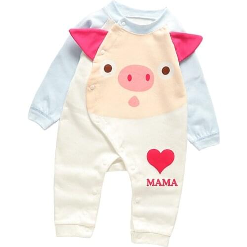 Pure Cotton Newborn Baby Clothes For Boy Girl Cute Cartoon Jumpsuit Spring Autumn Winter Warm Comfortable Infant Lovely Romper