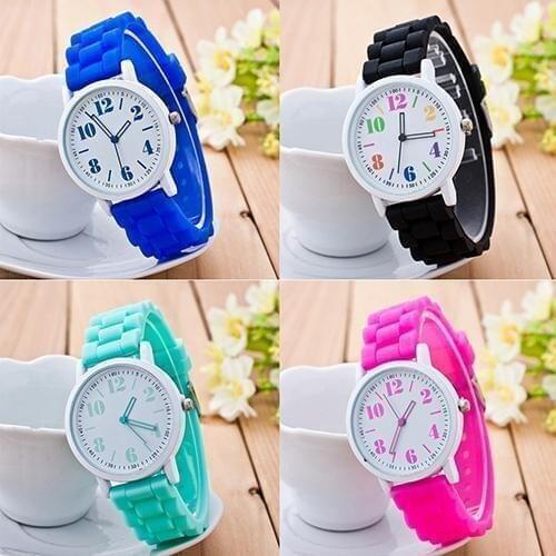 Kids Girls' Fashion Silicone Strap Arabic Number Children Sport Casual Quartz Wrist Watch Women kids watches reloj relo New relo