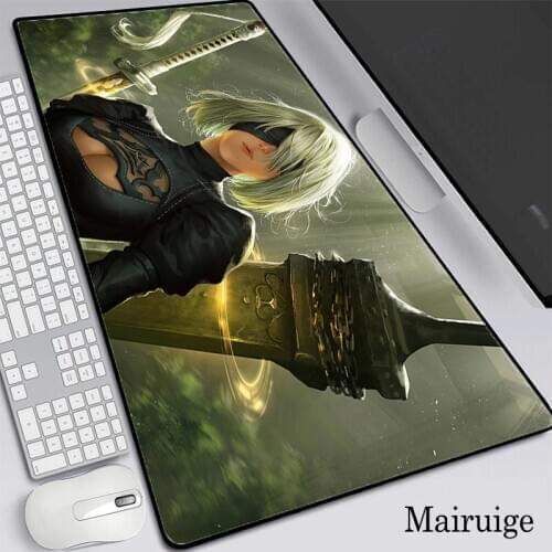 Nier: Automata Anime Gaming RGB Gamer Computer Mouse Pad RGB Backlit Mause Pad Large Mousepad XXL for Desk Keyboard LED Mice Mat
