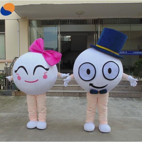 Ball Mascot Costume Adult White Ball Cartoon Character Theme Cosplay Carnival Costume