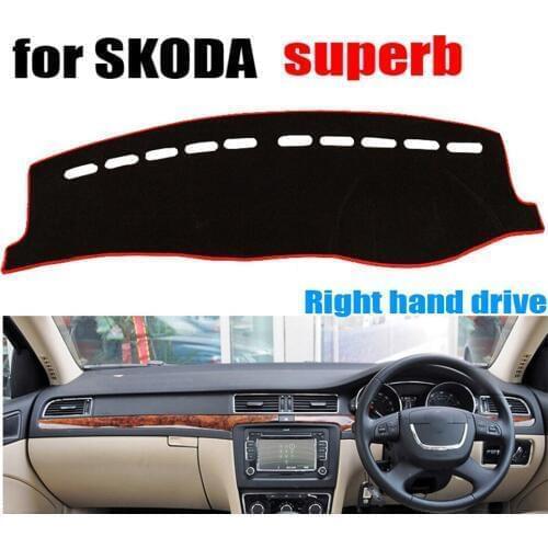 Car dashboard cover mat for SKODA SUPERB all the years Right hand drive dashmat pad dash mat covers auto dashboard accessories