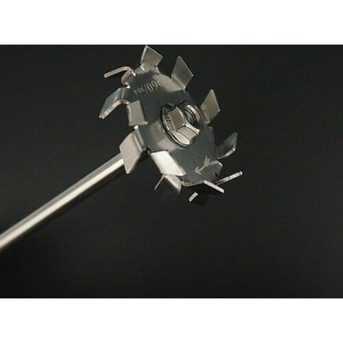 1pcs lab stainless steel dispersion plate paddle, dispersion disk dispersing machine blade with agitating stirring rod