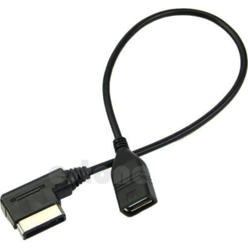OOTDTY Music Interface AMI MMI AUX to USB Adapter Cable Flash Drive for Audi Car Audio