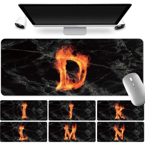 Mouse Pad Gaming Mouse Pad Initial Name Pattern PU Leather Game Gamer Keyboard Anime Desk Cushion