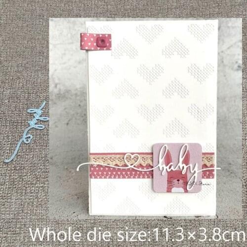 New Design Craft Metal stencil mold Cutting Dies heart baby edge decoration scrapbook die cuts Album Paper Card Craft Embossing