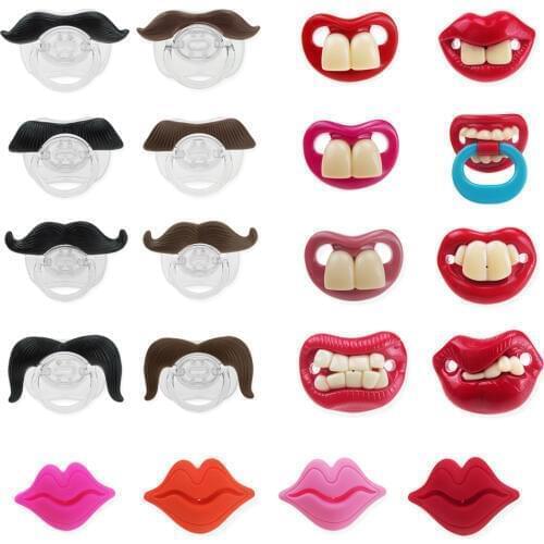 Food Grade Silicone Funny Baby Pacifiers Nipple Teethers Toddler Pacifier Orthodontic Soothers Teat for Baby Pacifier Gift