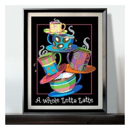 Embroidery Package Topgrade Cross Stitch Kits A Whole Lotta Coffee Free Shipping