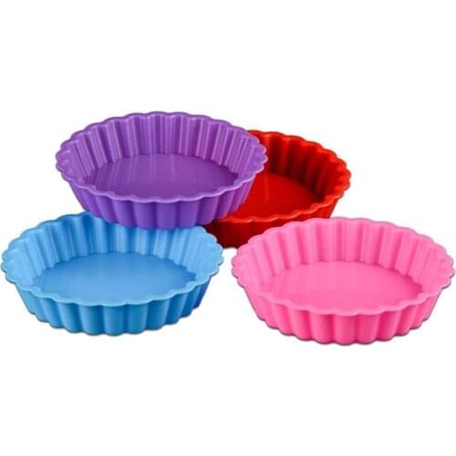 Random Color Silicone Cake Mould Round Shape Multi-Purpose Tray Mold Baking For Kitchen Mold Tools Cake Bread Q1F9
