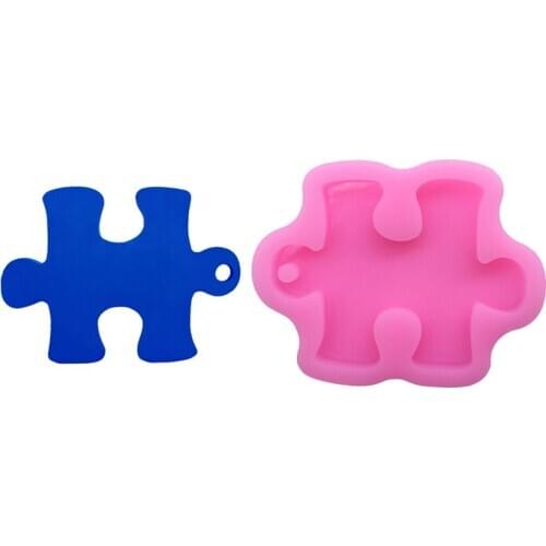 Puzzle Silicone Sugarcraft Cupcake Baking Mold Keychains Mold Fondant Cake Decorating Tools