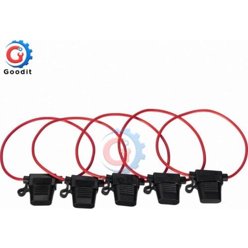 In Line Standard Car Blade Fuse Holder Splash Proof Fuse Box For 12V 30A Fuses Car Bike Tool