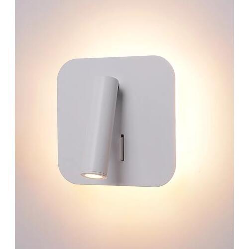 Nordic LED Wall Lamp with Switch 3W 9W Backlight Free Rotating Wall Interior Light for Home Bedroom Bedside Wall Lamp