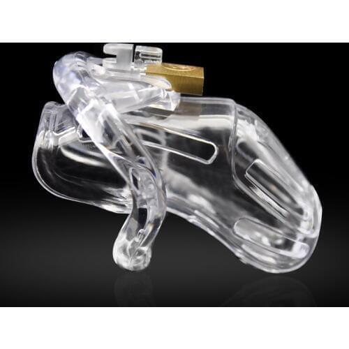 Women Queen Sex Training Male Chastity Device with Embedded Modular Design Brass Padlock Cock Penis Ring Adult Sex Toy Shop A370
