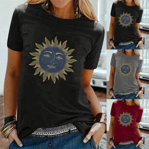 Printed Short Sleeved Korean Fashion Spring Autumn Summer Vintage Clothes For Women T-Shirt Tops Blouses Vetement Femme 2021