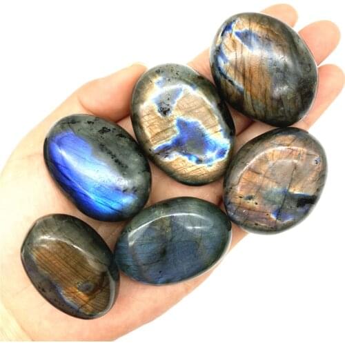 Beautiful 1PC Natural Raw Blue Labradorite Crystal Moonstone Raw Gemstone Ornament Polished Natural Quartz Crystals