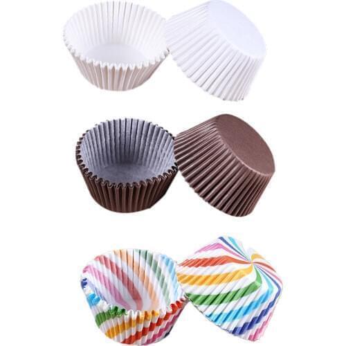 100Pcs/Pack Cake Muffin Cupcake Paper Cups Cake Box Cupcake Liner Kitchen Baking Tool Accessories Cake Mold Small Muffin Boxes