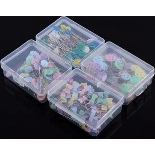 100set 100 Pcs/set Bow Tie Button Plum Shape Patchwork Pins Flower Pin Handmade Sewing Pin Sewing Accessories Cloths Diy Tool