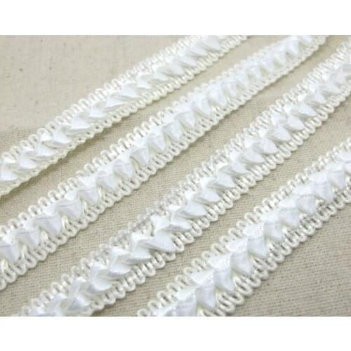 3 Yards 9/16 Inch White Gimp Braided Trim|French Gimp Braided|Scroll Braid Trim|Decorative Embellishment Trim|Doll Trim