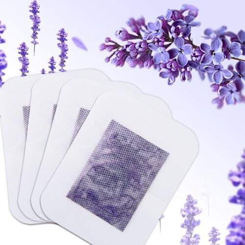 4 Sets Detox Foot Patch Lavender Pads Chinese Medicine Patches Improve Sleep Beauty Slimming Clear Patch (4 Patches+4 Adhesives)