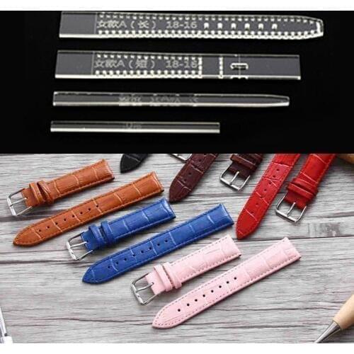 4Pcs Leather Craft Acrylic Watch Strap Band Stencil Template Tool DIY Crafts Favors