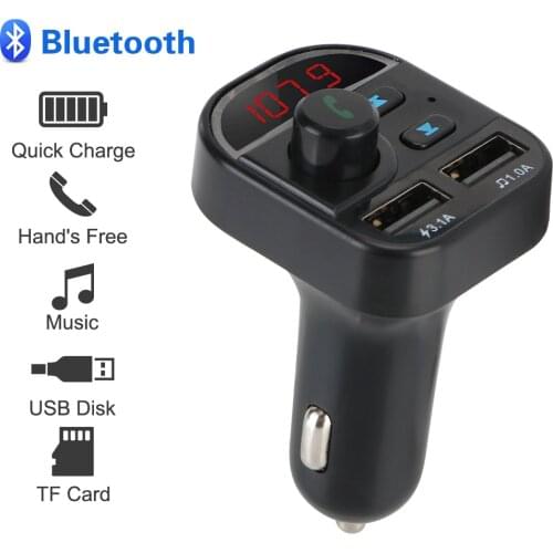 4 In 1 Bluetooth Car Cigarette Lighter Splitter USB Chargers Button Control For Audio Radio DVD Player Truck Caravan Accessories