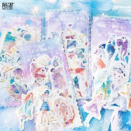 60pcs/pack Whale Kawaii Journal Diary My Melody Japanese Small Diy Travel Paper Cute Stickers Scrapbooking Flakes Stationery
