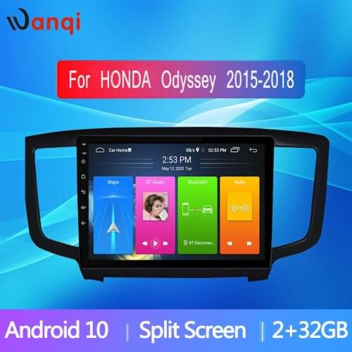 Android 10 NO DVD 2 Din Car Radio Multimedia Video Player Navigation GPS For HONDA Odyssey 2015 2016 2017 2018 IPS Split Screen