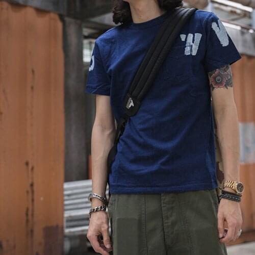 Bronson WW2 Military US Army Ring Spun Slub Yarn Prisoner Of The War PW Underwear Pocket T-Shirt 100% Cotton Retro Prison Style