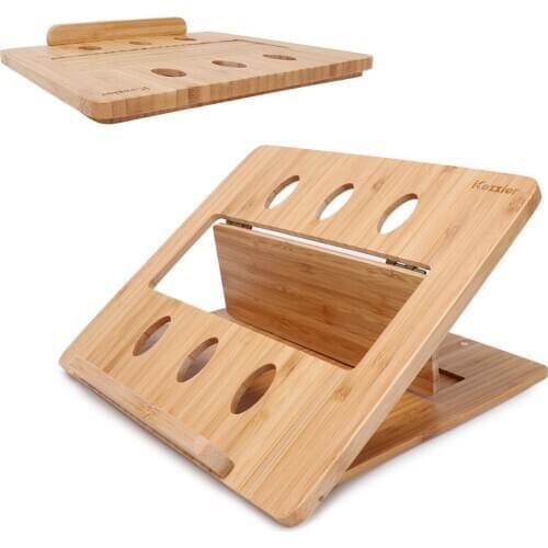 ICozzier Bamboo - Laptop cooling pad - Adjustable bamboo structure, for laptops between 10” and 13.3