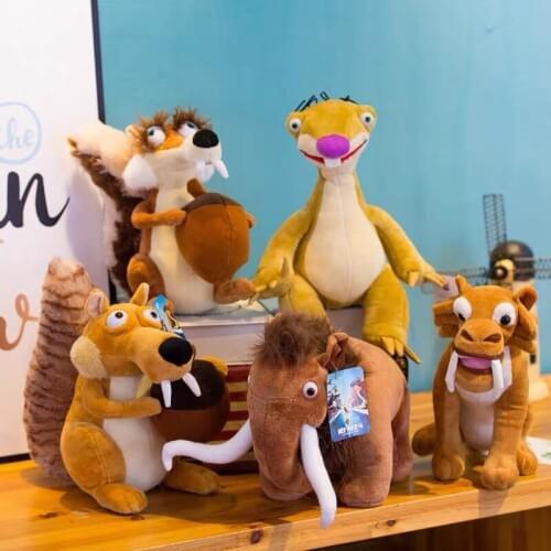 Ice Age 3 sid Animal Doll SCRAT Squirrel Stuffed Plush Toy Gift Squirrel Stuffed Dinosaurs Prop Christmas Gift Plush toys