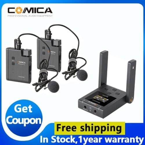 Comica boomx-u U1 U2 bezprzewodowy mikrofon poziom nadawania Mini mikrofon UHF nadajniki zestaw odbiornika dla