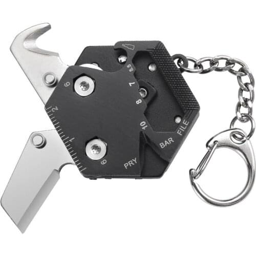 Multifunctional Hexagon Coin Outdoor EDC Tool Hexagon Folding Coin Keychain Screwdriver Pocket Fold Mini Gear Tools