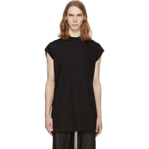 Spring And Summer Popular Brand MENS T-shirt Loose Sleeveless T-shirt High Street Fashion Man Base Solid Color Vest Hip Hop Men