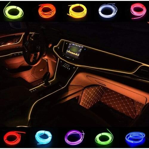 Car Illumination Lights Neon Lights for Cars El Wire Lights 3m/9ft Neon Rope Lights for Car Colors