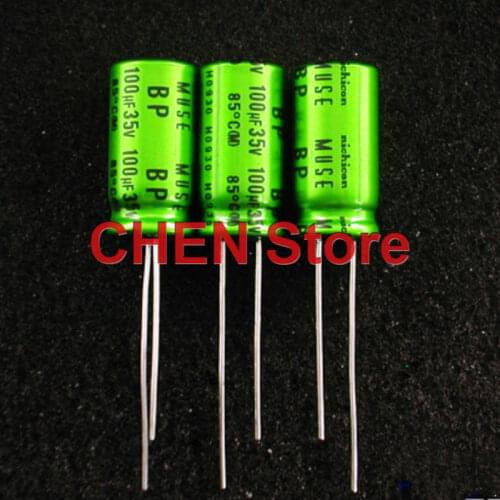 1PCS NICHICON MUSE BP ES 35V 10UF 4.7UF 22UF 33UF 47UF 100UF 470UF Non Polar HiFi Audio Electrolytic capacitor 35V100UF 35V470UF