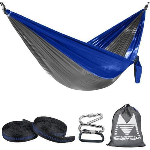 Parachute Hammock Hanging Sleeping Bed Swing Portable Outdoor Camping Indoor Home Garden Sleeping Hammock Bed
