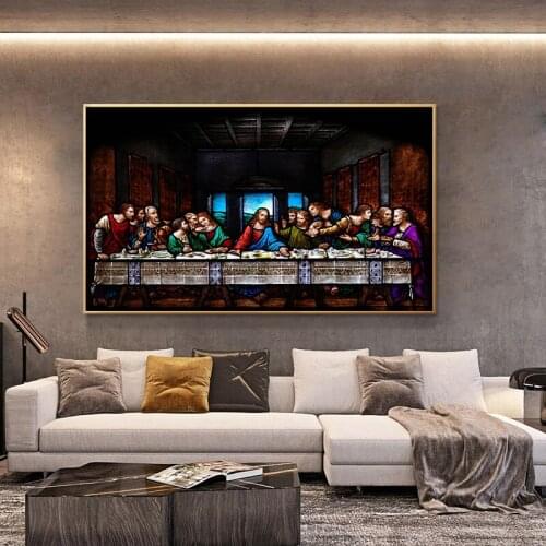 Jesus The Last Supper Nordic Posters and Prints Canvas Painting Scandinavian Wall Art Picture for Living Room