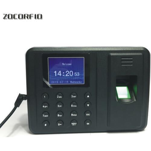 USB Biometric Fingerprint Time Attendance Clock Recorder Employee Digital Electronic English Voice Reader Machine